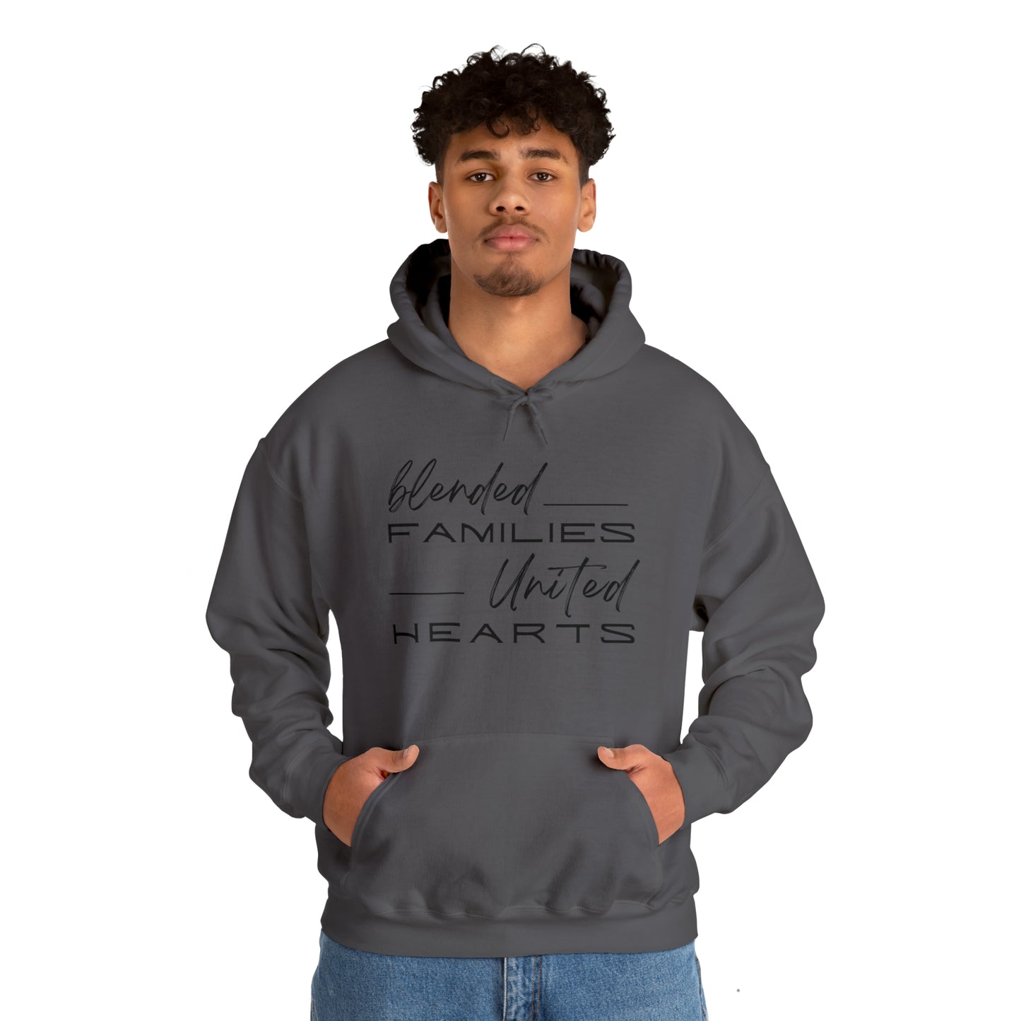 Unisex Hooded Sweatshirt - Blended Families, United Hearts