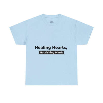 Unisex Heavy Cotton Tee - Healing Hearts, Nourishing Minds