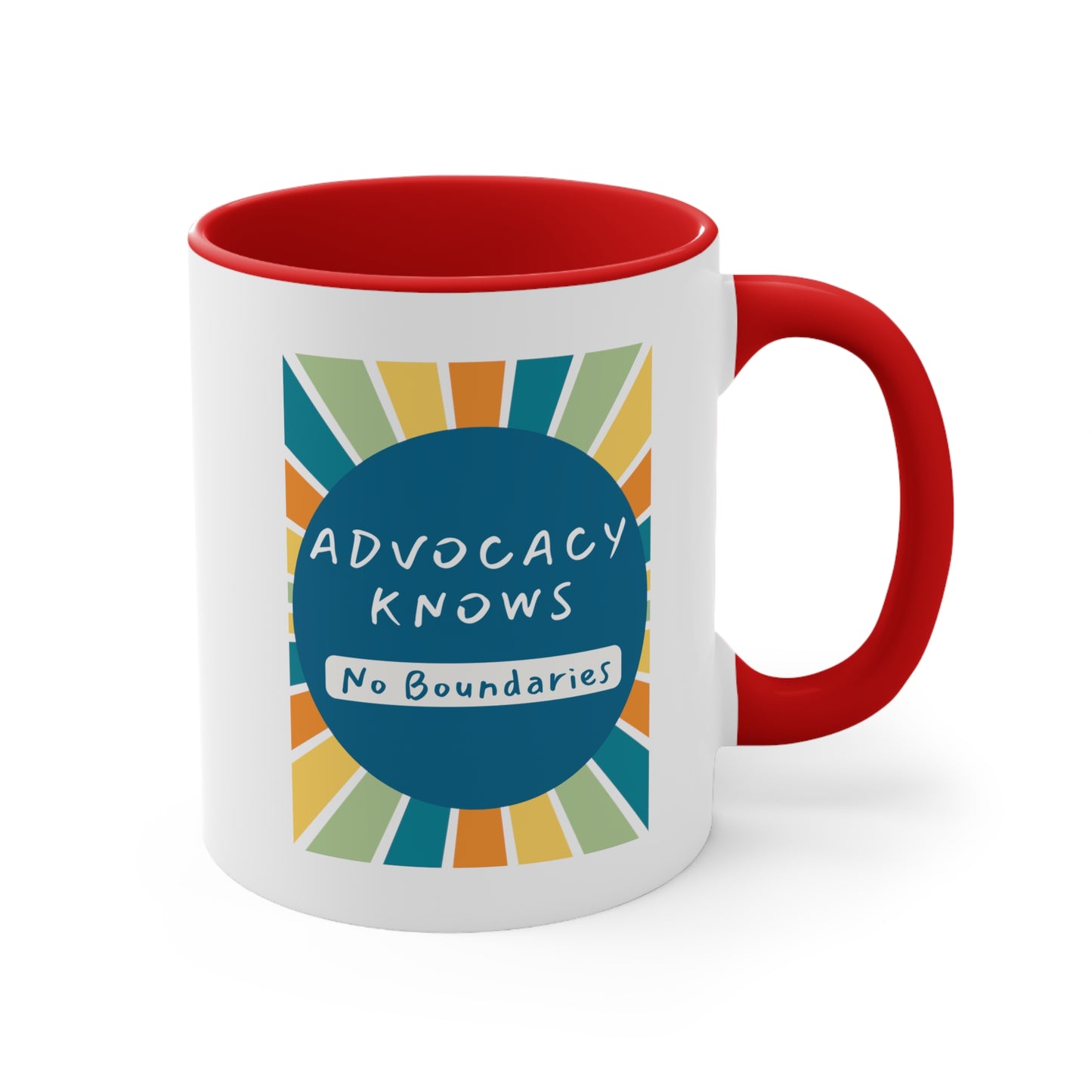 Accent Coffee Mug - Advocacy Knows No Boundaries