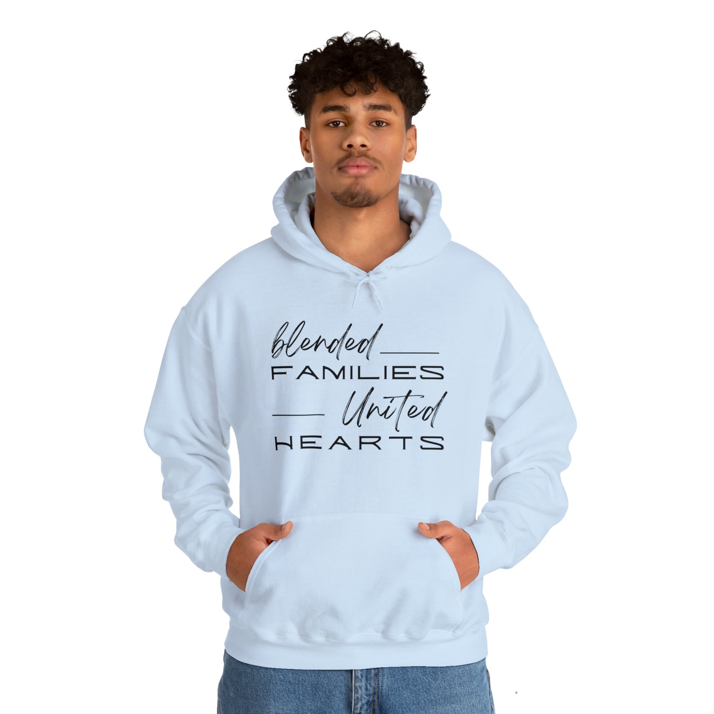 Unisex Hooded Sweatshirt - Blended Families, United Hearts