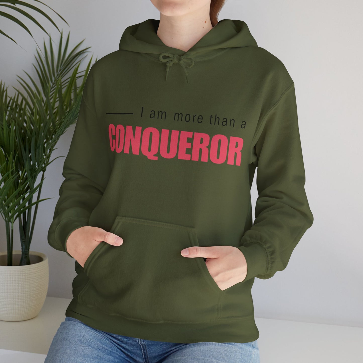 Unisex Hooded Sweatshirt - I am more than a conqueror