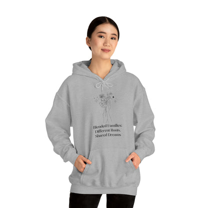 Unisex Hooded Sweatshirt - Blended Families: Different Roots, Shared Dreams