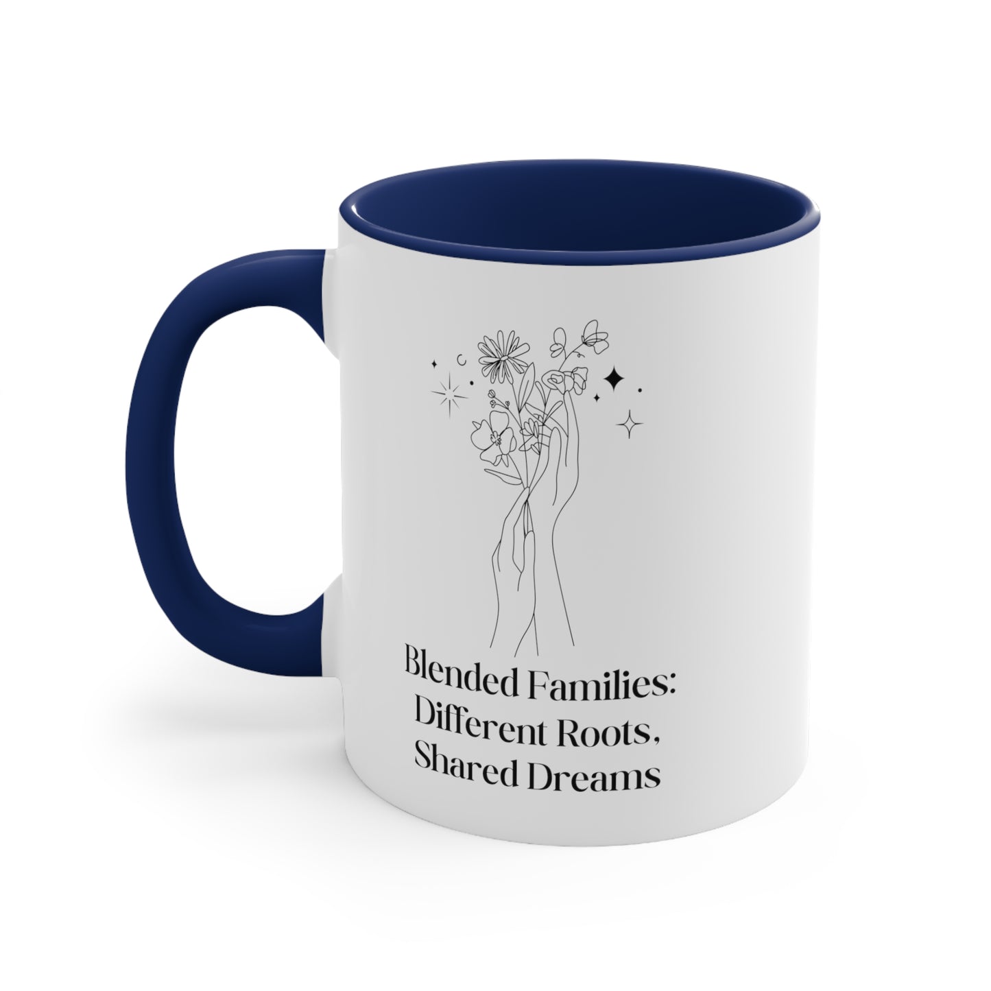 Accent Coffee Mug - Blended Families: Different Roots, Shared Dreams