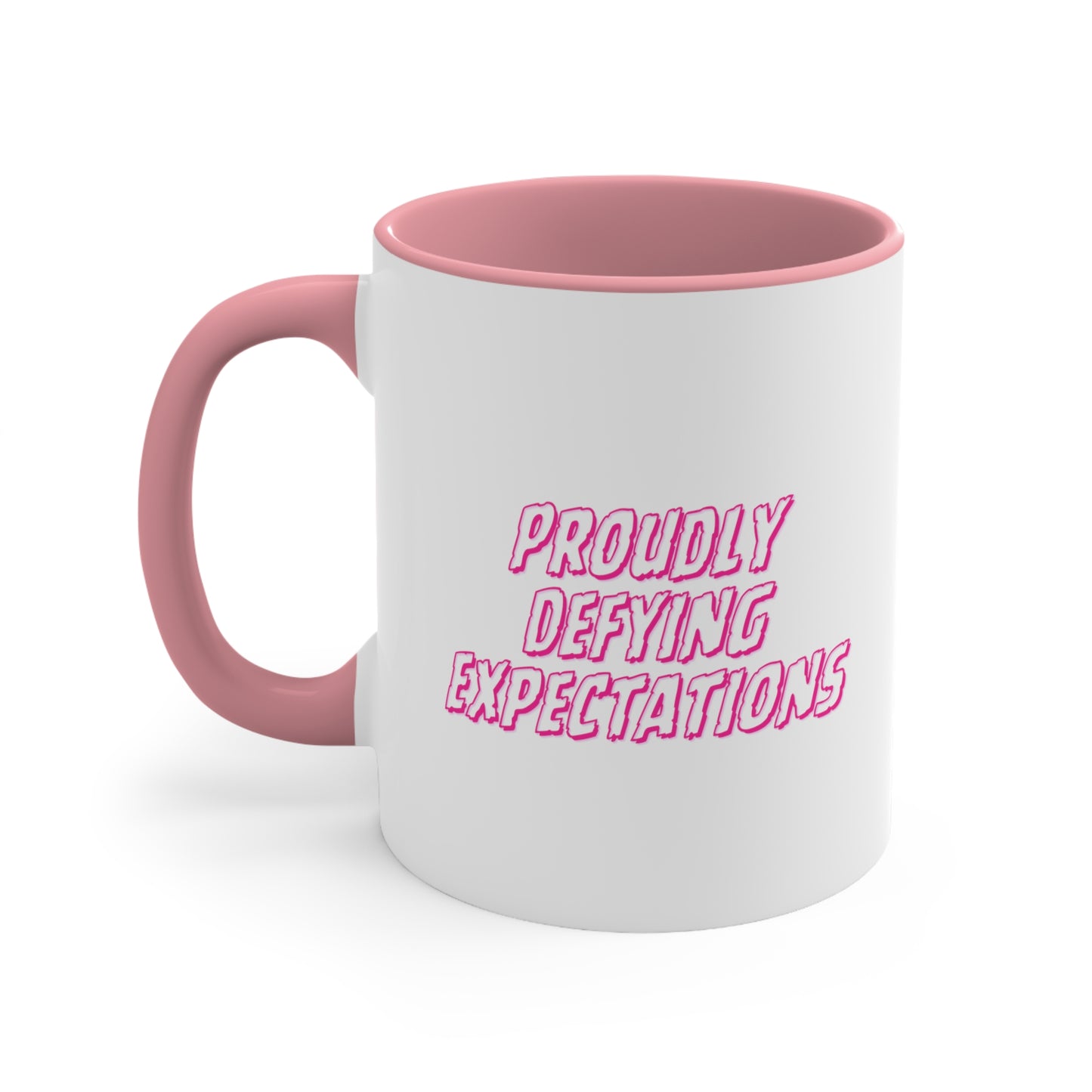 Accent Coffee Mug - Proudly Defying Expectations