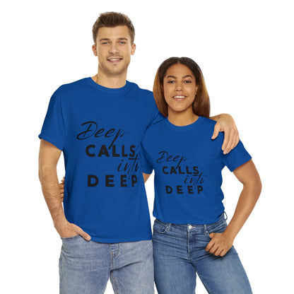 Unisex Heavy Cotton Tee - Deep calls into deep