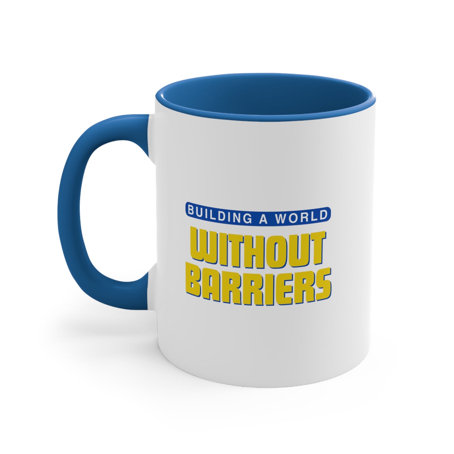 Accent Coffee Mug - Building a World Without Barriers