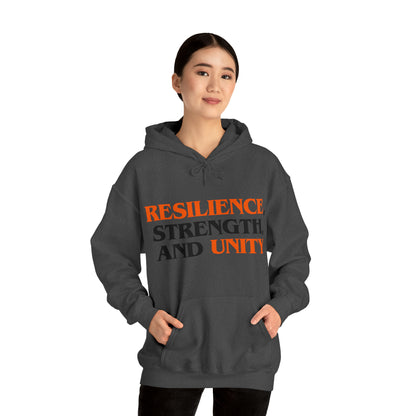 Unisex Hooded Sweatshirt - Resilience, Strength, and Unity