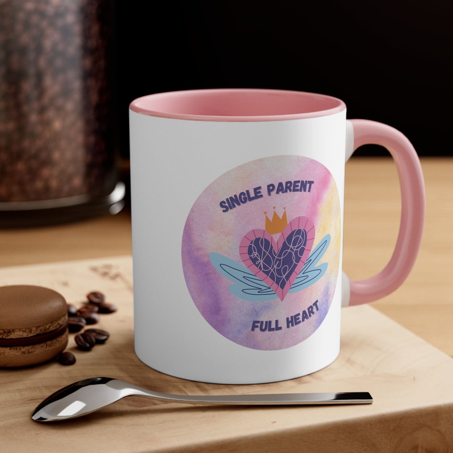 Accent Coffee Mug - Single Parent, Full Heart