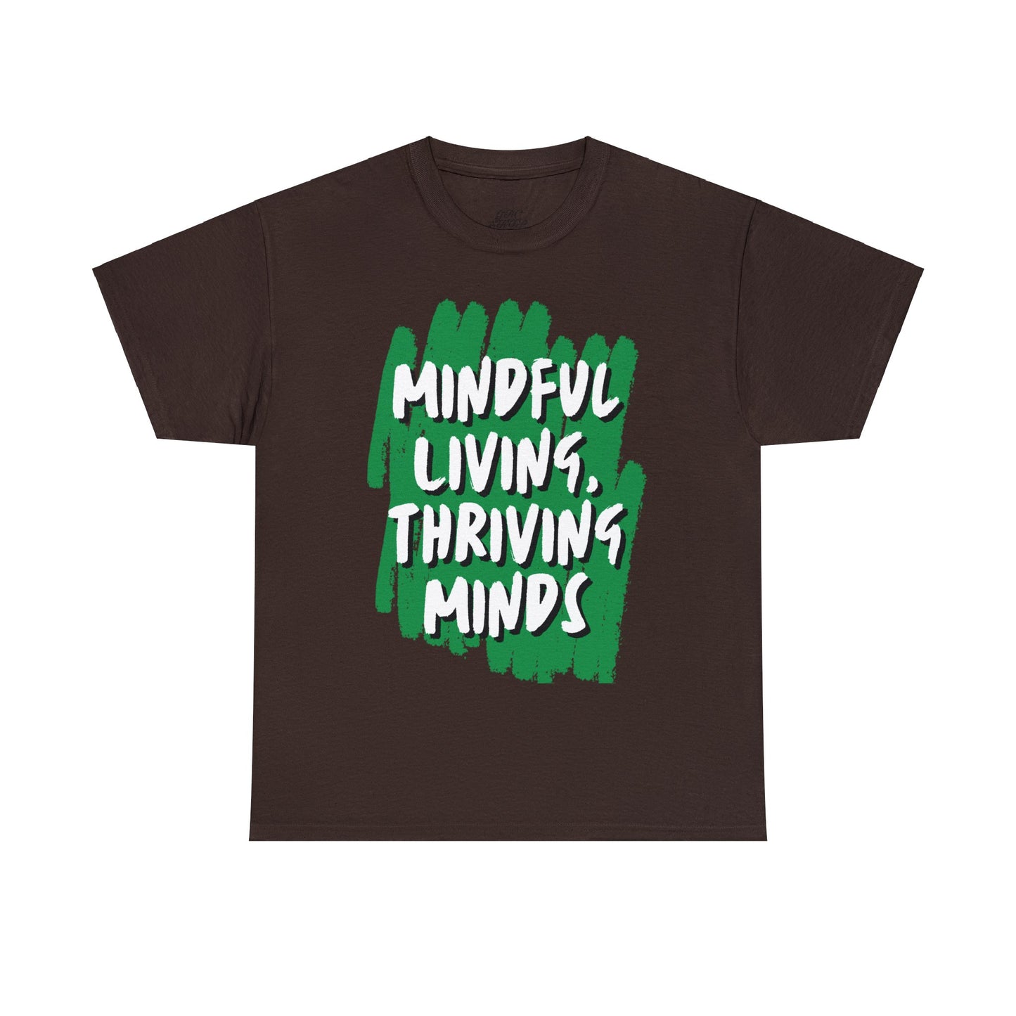 Unisex Heavy Cotton Tee - Mindful Living, Thriving Minds