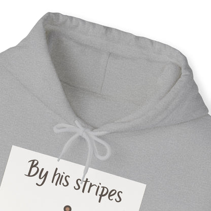 Unisex Hooded Sweatshirt - By His stripes I was healed