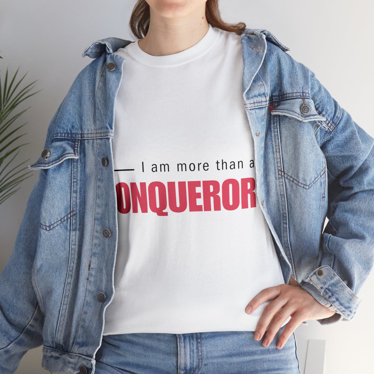 Unisex Heavy Cotton Tee - I am more than a conqueror