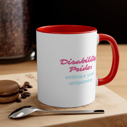 Accent Coffee Mug - Disability Pride: Embrace Your Uniqueness