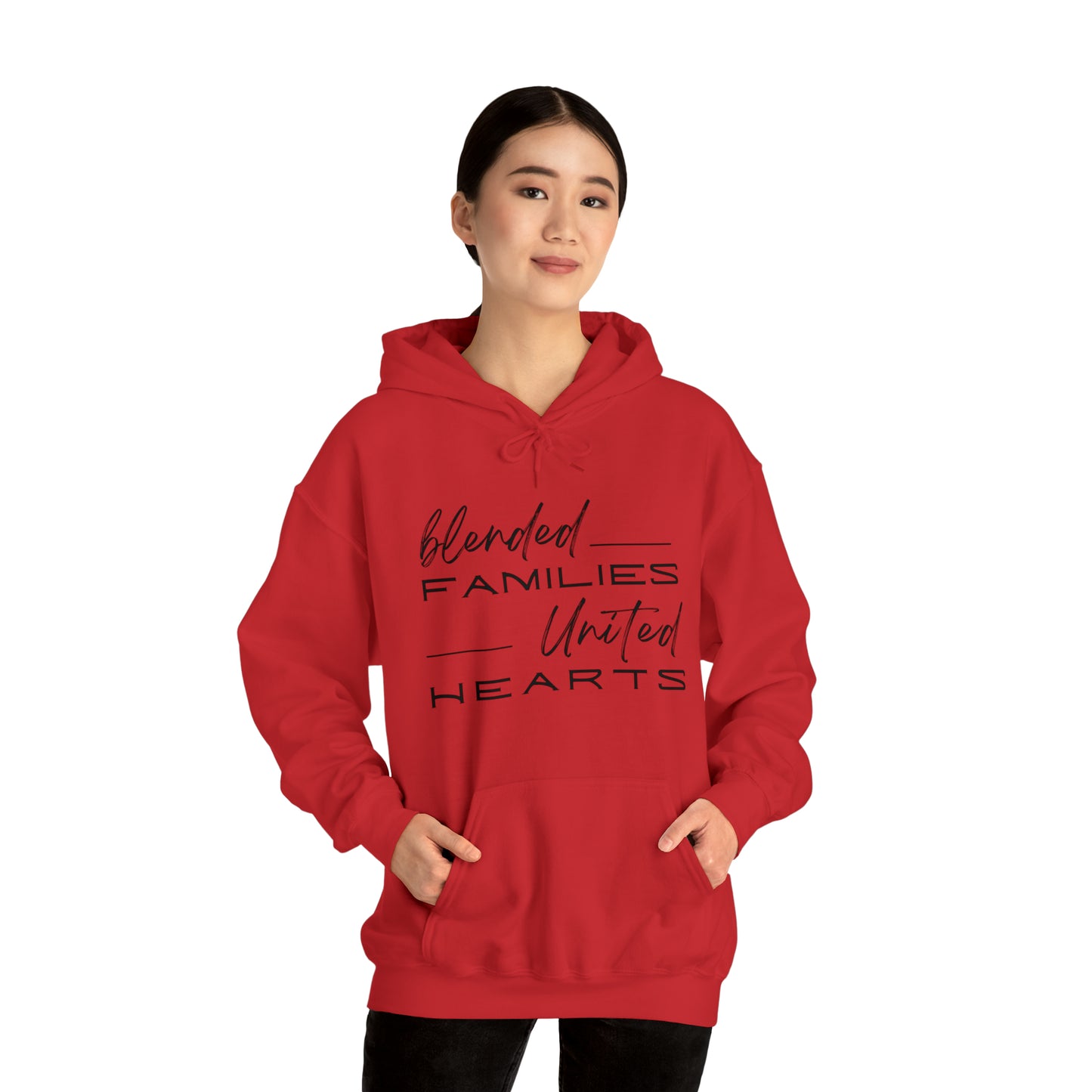 Unisex Hooded Sweatshirt - Blended Families, United Hearts