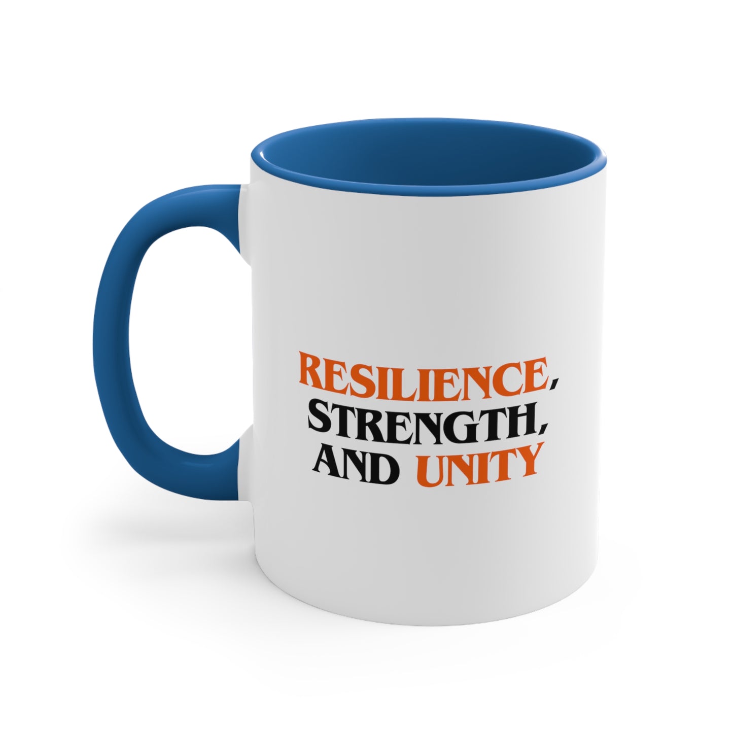 Accent Coffee Mug - Resilience, Strength, and Unity