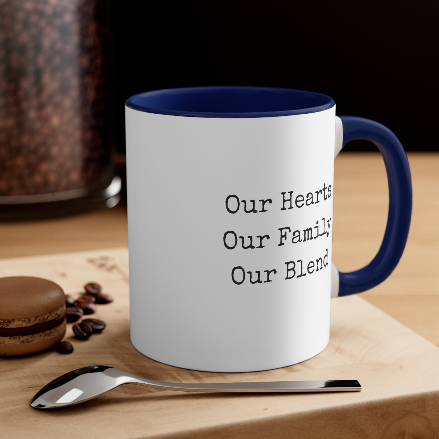 Accent Coffee Mug - Our Hearts, Our Family, Our Blend