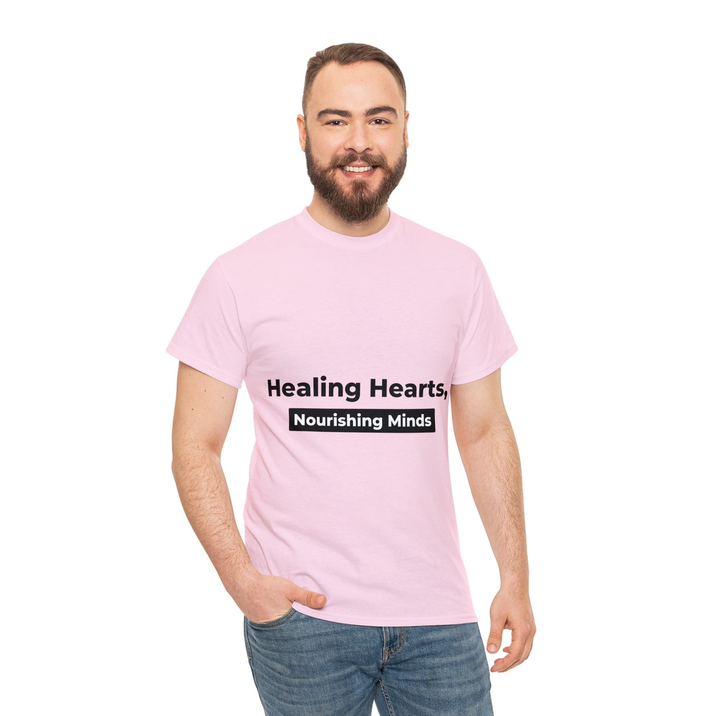 Unisex Heavy Cotton Tee - Healing Hearts, Nourishing Minds