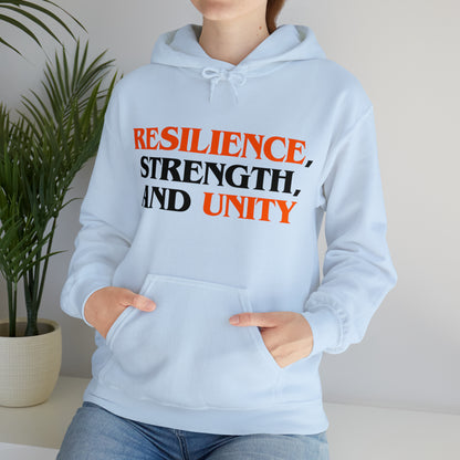 Unisex Hooded Sweatshirt - Resilience, Strength, and Unity