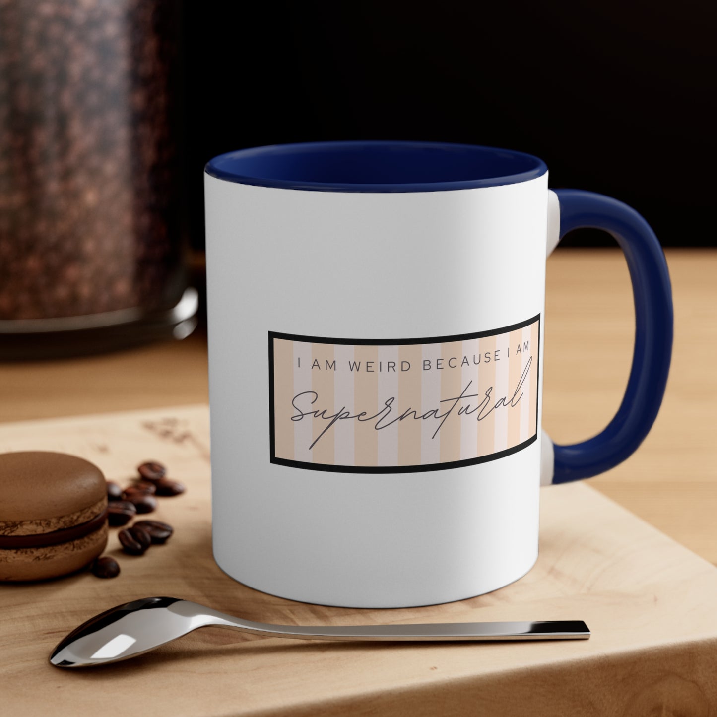 Accent Coffee Mug - I am weird because I am supernatural