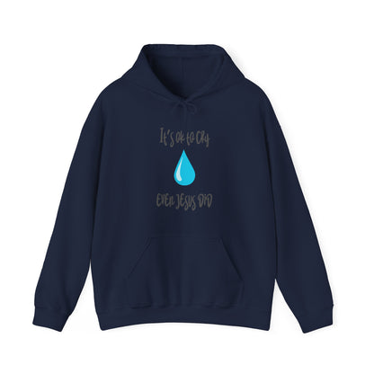 Unisex Hooded Sweatshirt - It’s okay to cry. Even Jesus did!