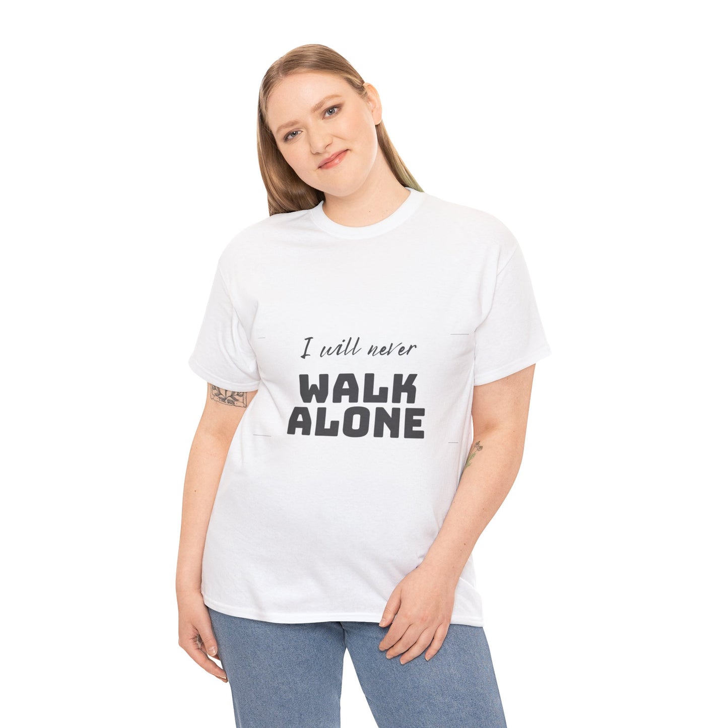 Unisex Heavy Cotton Tee - I will never walk alone