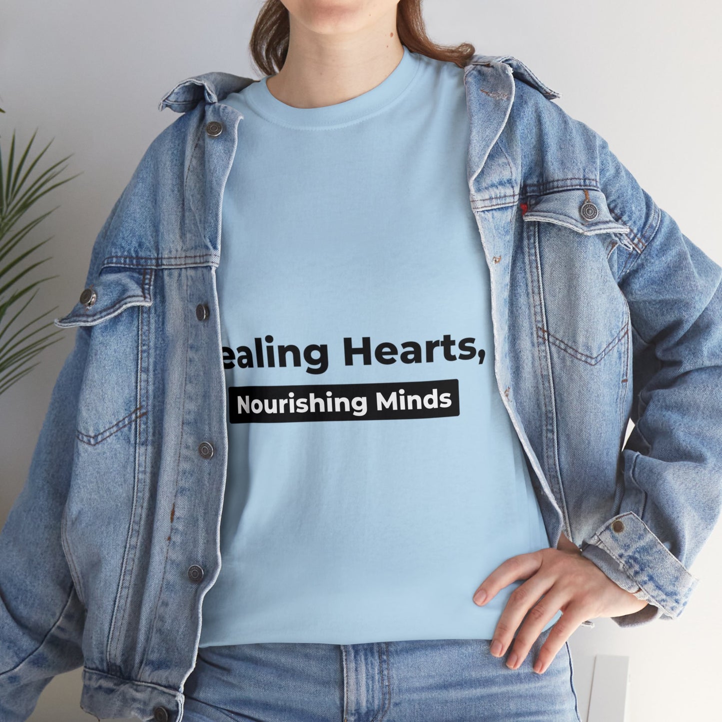 Unisex Heavy Cotton Tee - Healing Hearts, Nourishing Minds