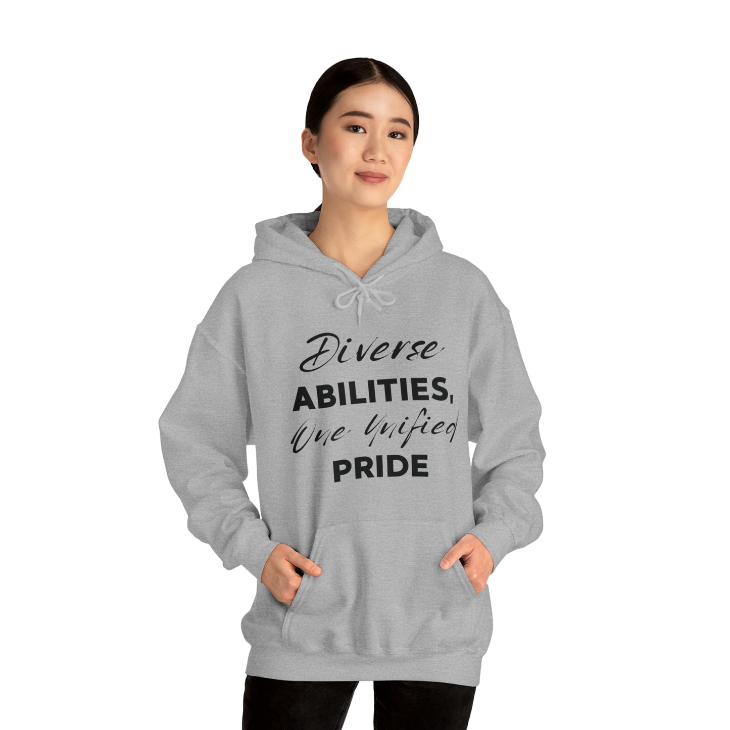 Unisex Hooded Sweatshirt - Diverse Abilities, One Unified Pride