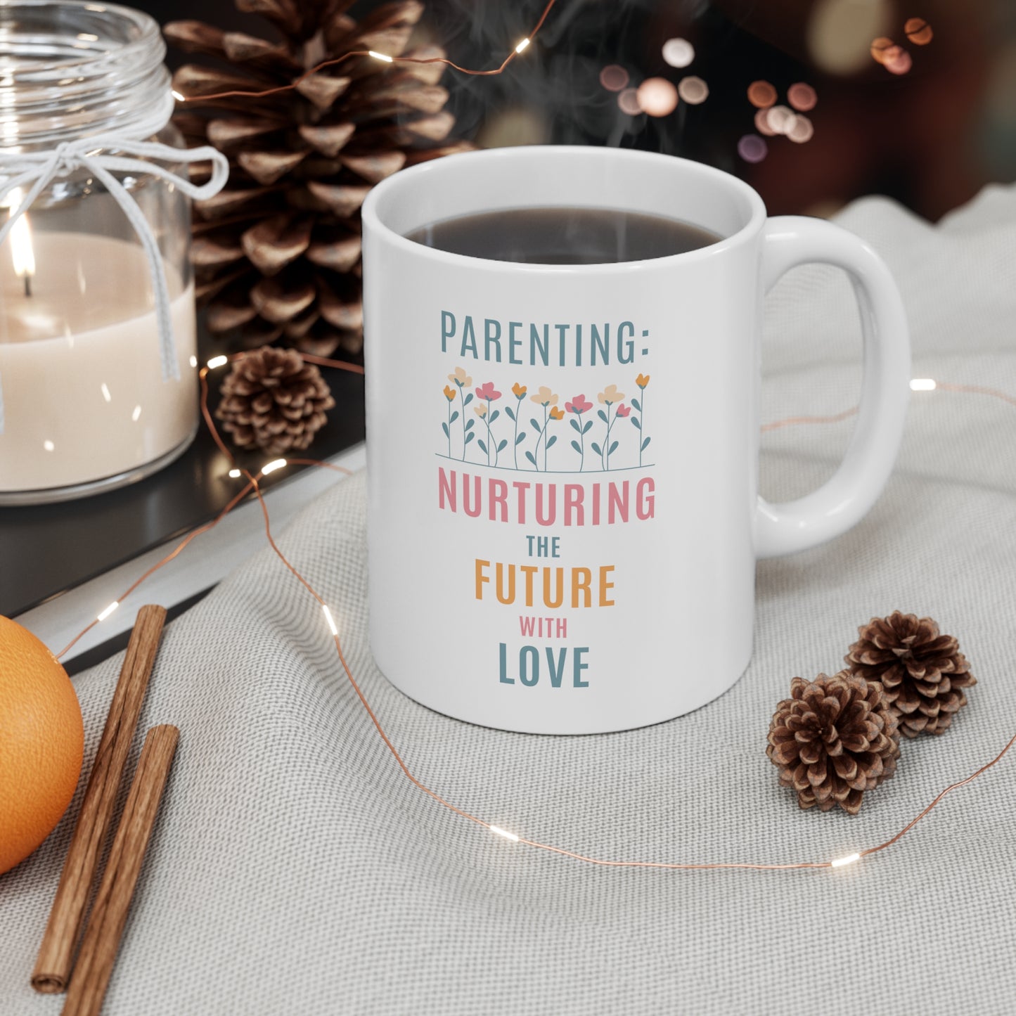 Accent Coffee Mug - Parenting: Nurturing the Future with Love