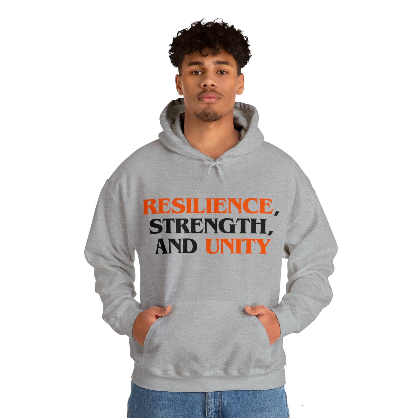 Unisex Hooded Sweatshirt - Resilience, Strength, and Unity