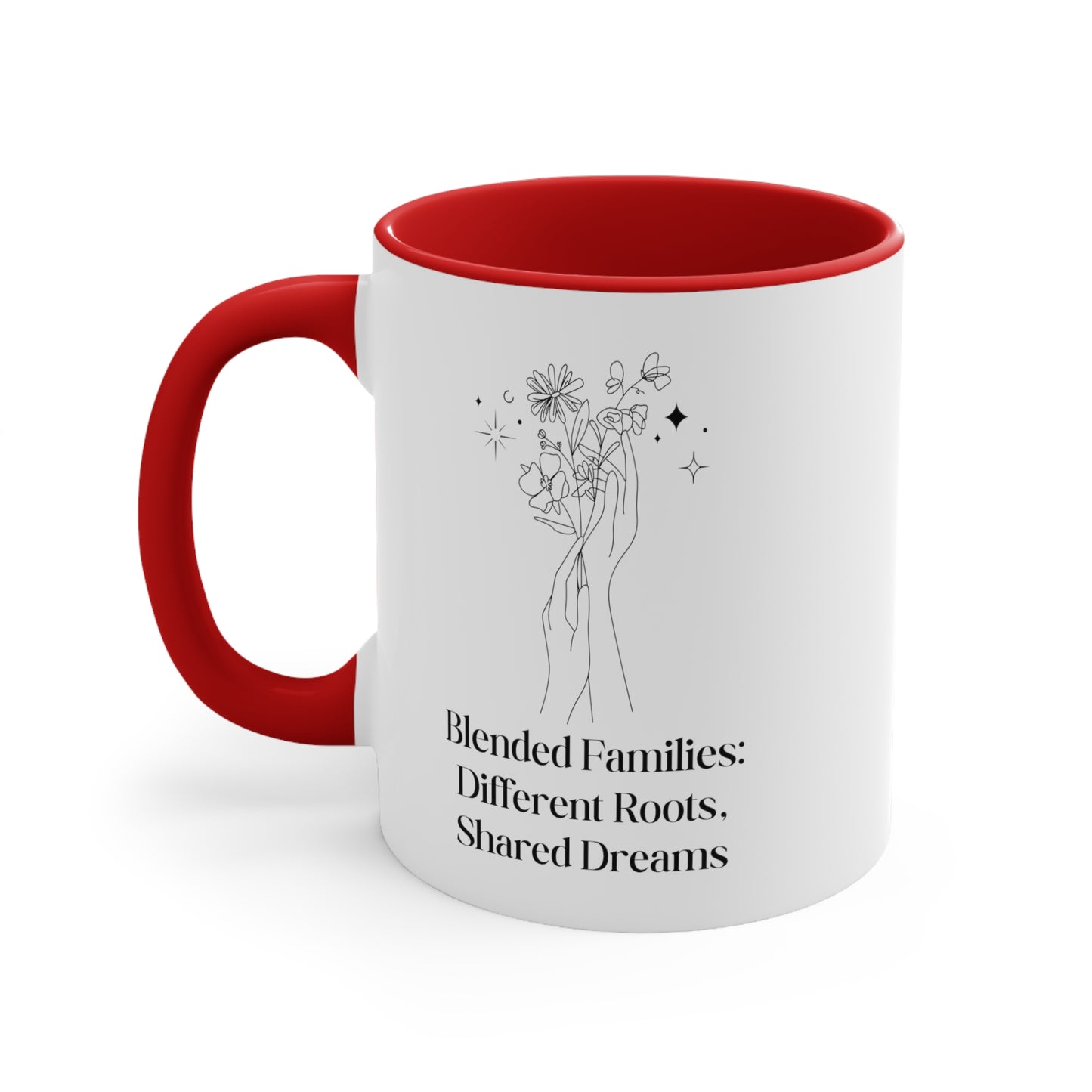 Accent Coffee Mug - Blended Families: Different Roots, Shared Dreams