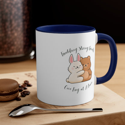 Accent Coffee Mug - Building Strong Bonds, One Hug at a Time