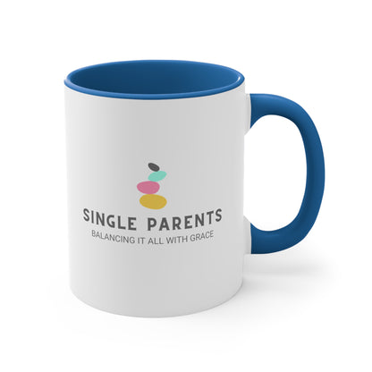 Accent Coffee Mug - Single Parents: Balancing It All with Grace