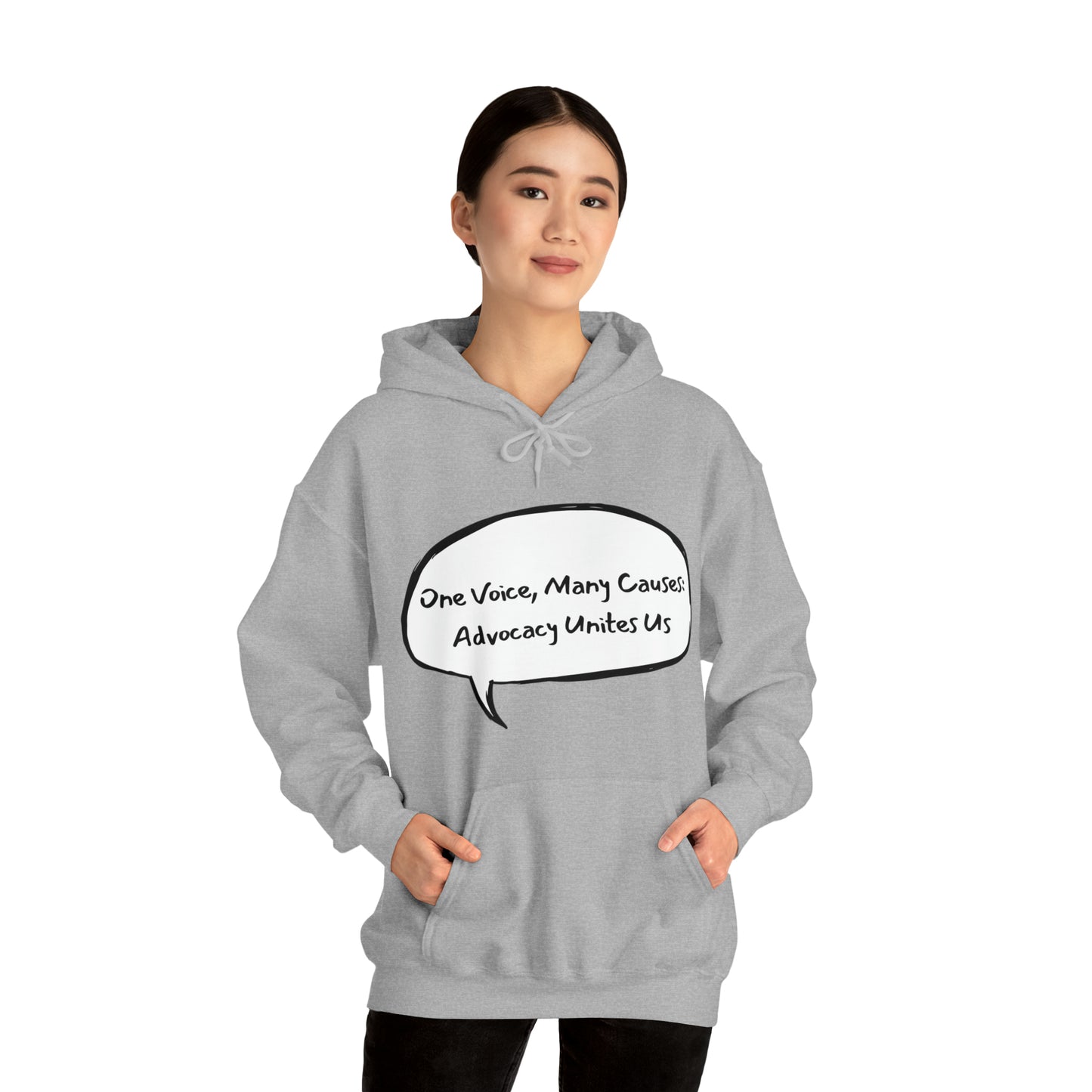 Unisex Hooded Sweatshirt - One Voice, Many Causes: Advocacy Unites Us