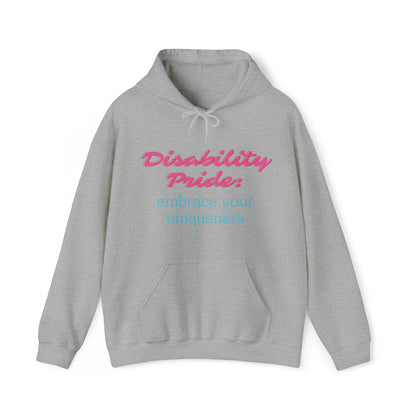 Unisex Hooded Sweatshirt - Disability Pride: Embrace Your Uniqueness