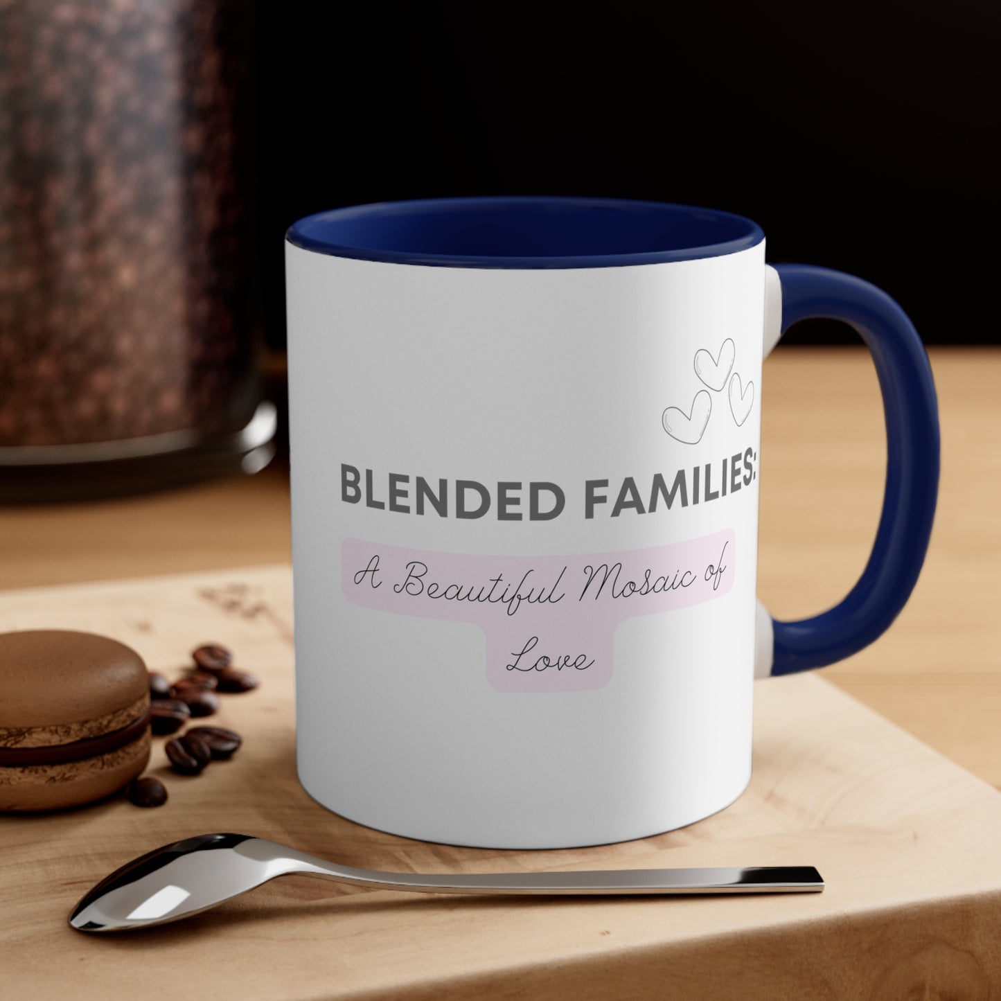 Accent Coffee Mug - Blended Families: A Beautiful Mosaic of Love