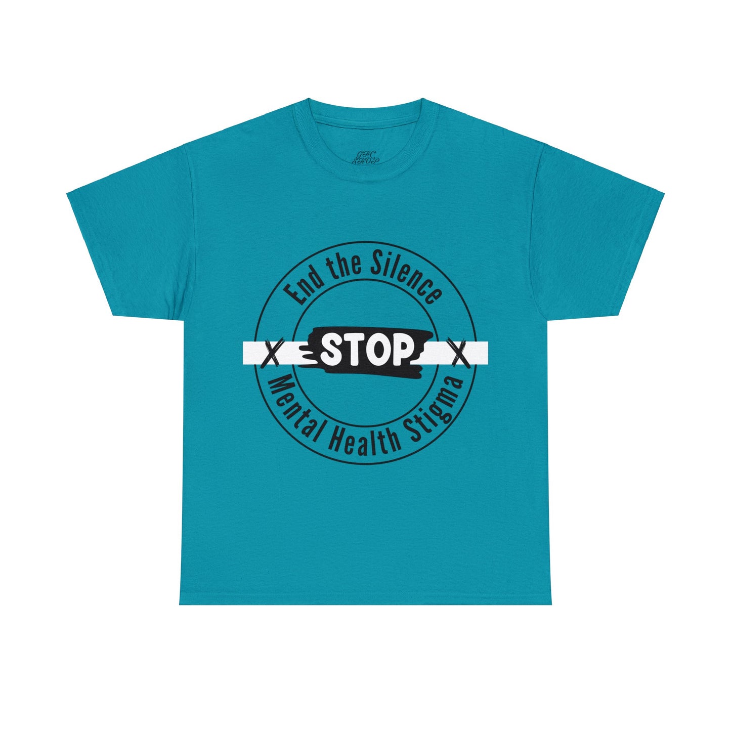 Unisex Heavy Cotton Tee - End the Silence, STOP Mental Health Stigma