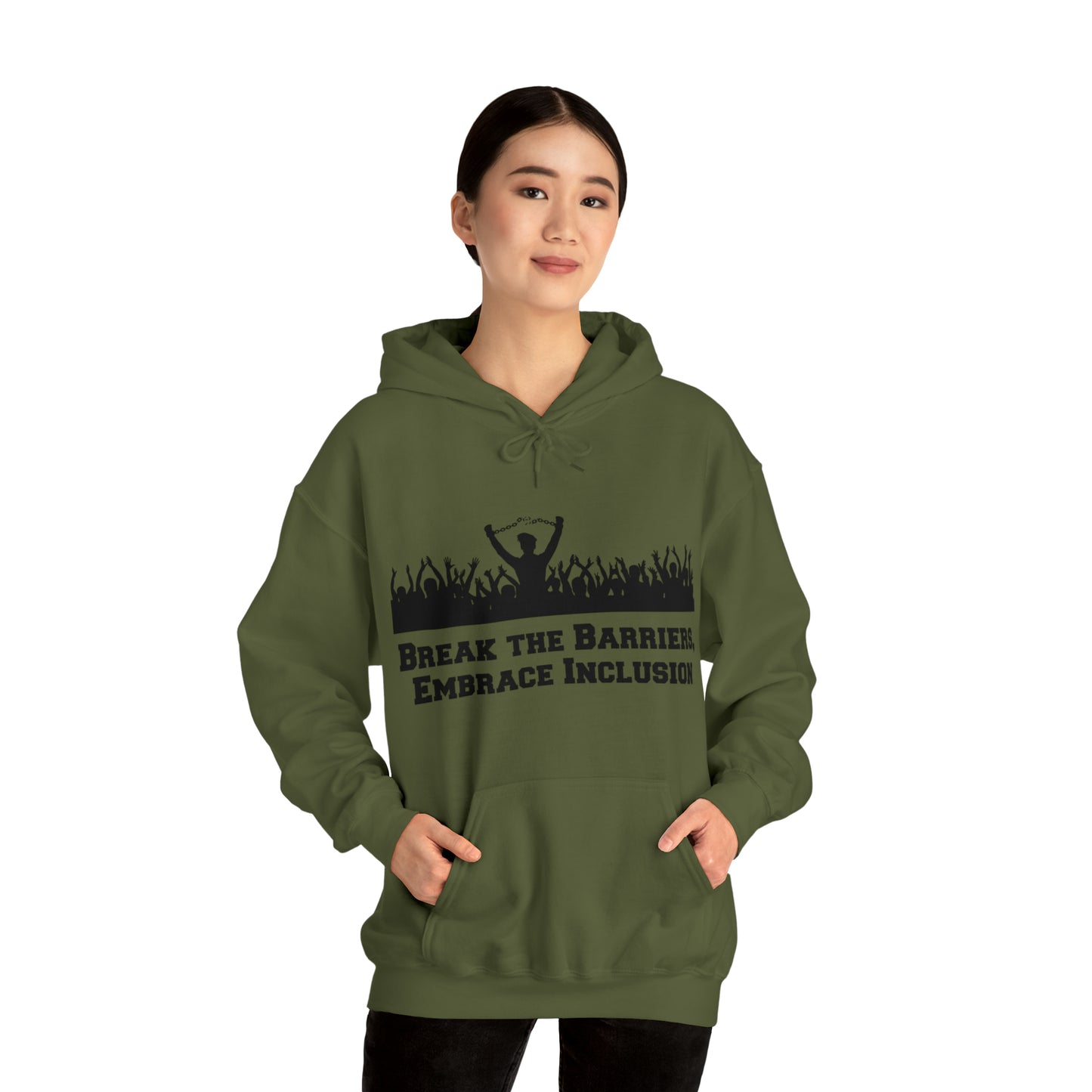 Unisex Hooded Sweatshirt - Break the Barriers, Embrace Inclusion