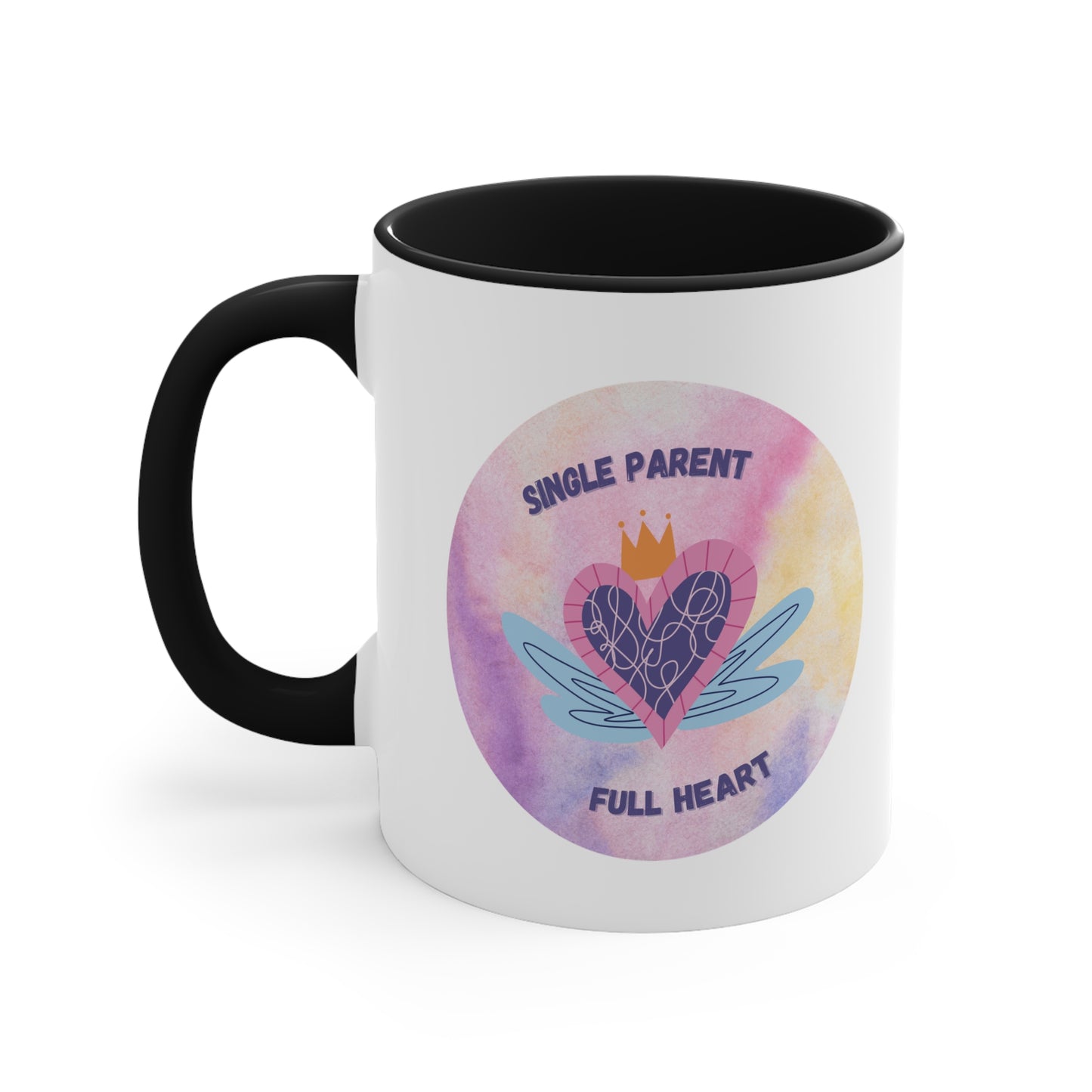 Accent Coffee Mug - Single Parent, Full Heart