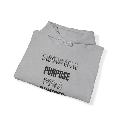 Unisex Hooded Sweatshirt - Living on purpose for a purpose