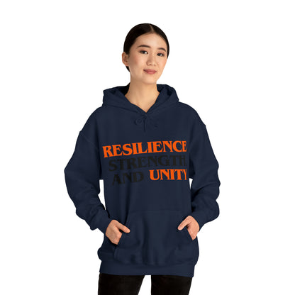 Unisex Hooded Sweatshirt - Resilience, Strength, and Unity