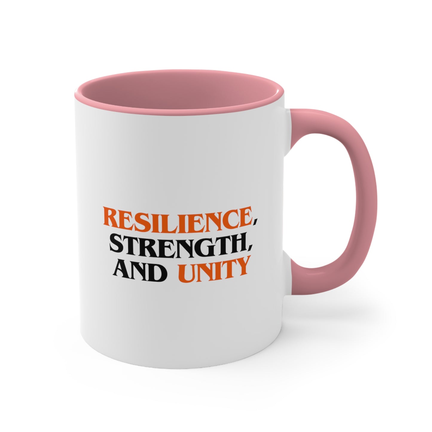 Accent Coffee Mug - Resilience, Strength, and Unity