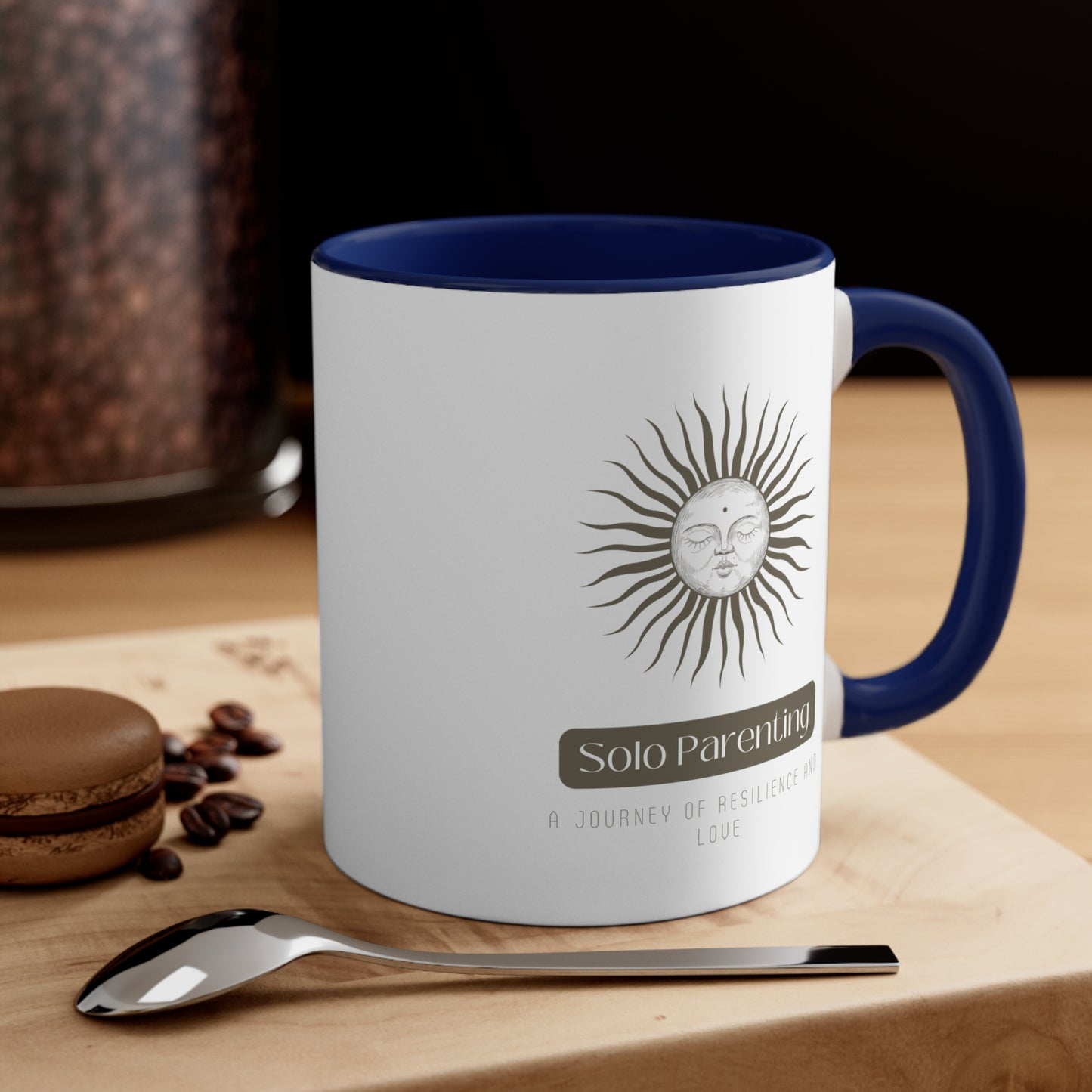 Accent Coffee Mug - Solo Parenting: A Journey of Resilience and Love