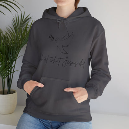 Unisex Hooded Sweatshirt - Look at what Jesus did!