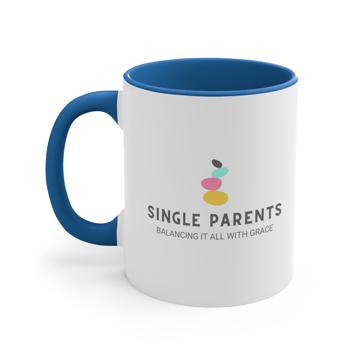 Accent Coffee Mug - Single Parents: Balancing It All with Grace