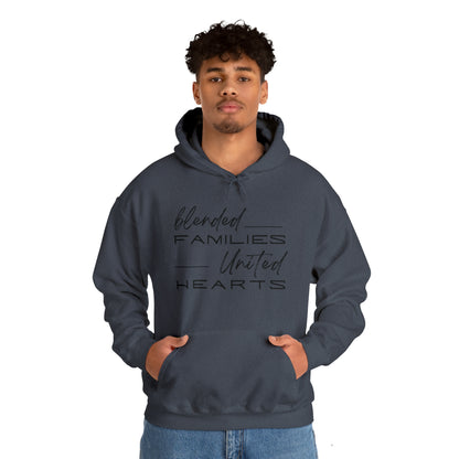 Unisex Hooded Sweatshirt - Blended Families, United Hearts