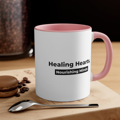 Accent Coffee Mug - Healing Hearts, Nourishing Minds