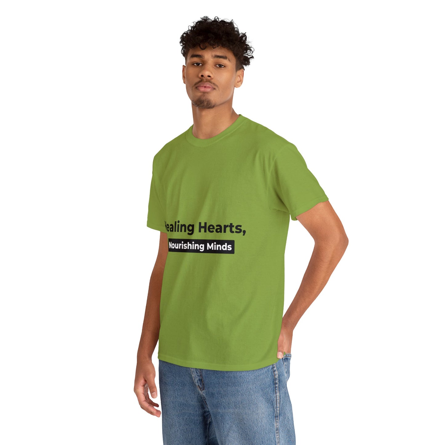 Unisex Heavy Cotton Tee - Healing Hearts, Nourishing Minds