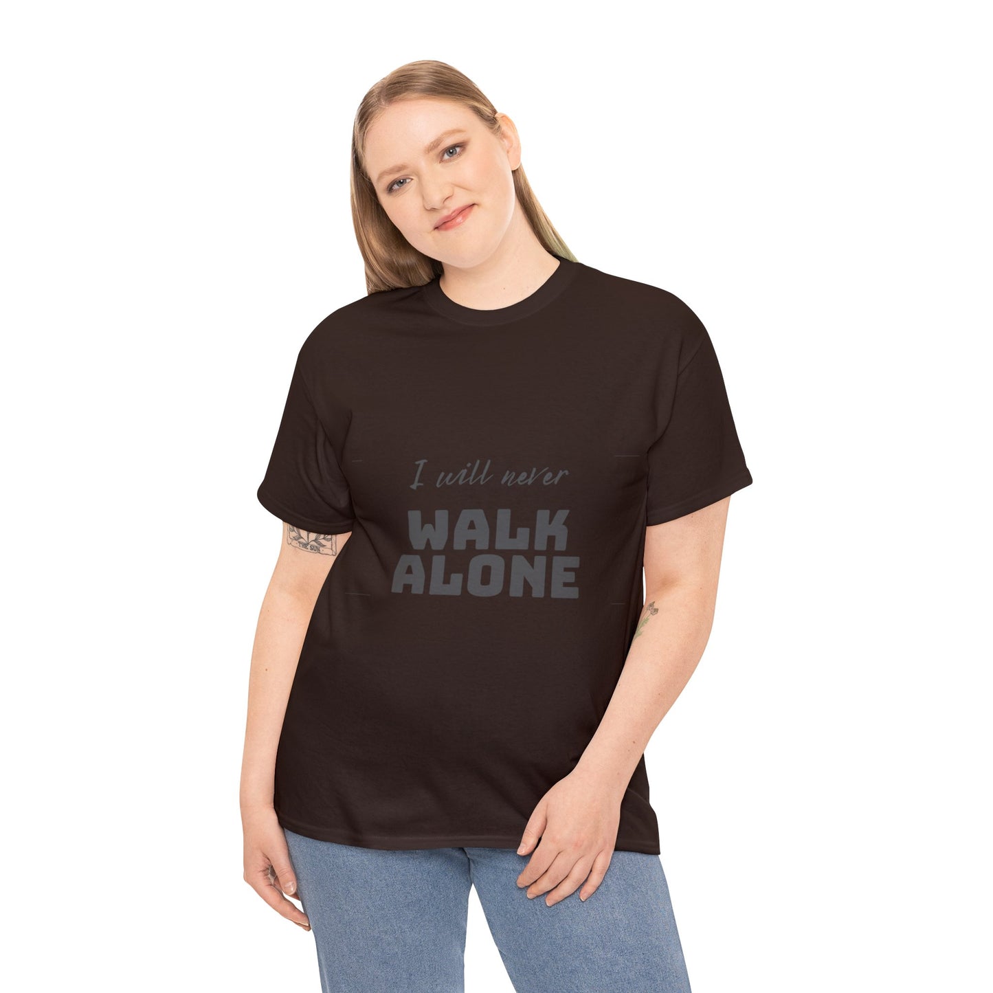 Unisex Heavy Cotton Tee - I will never walk alone