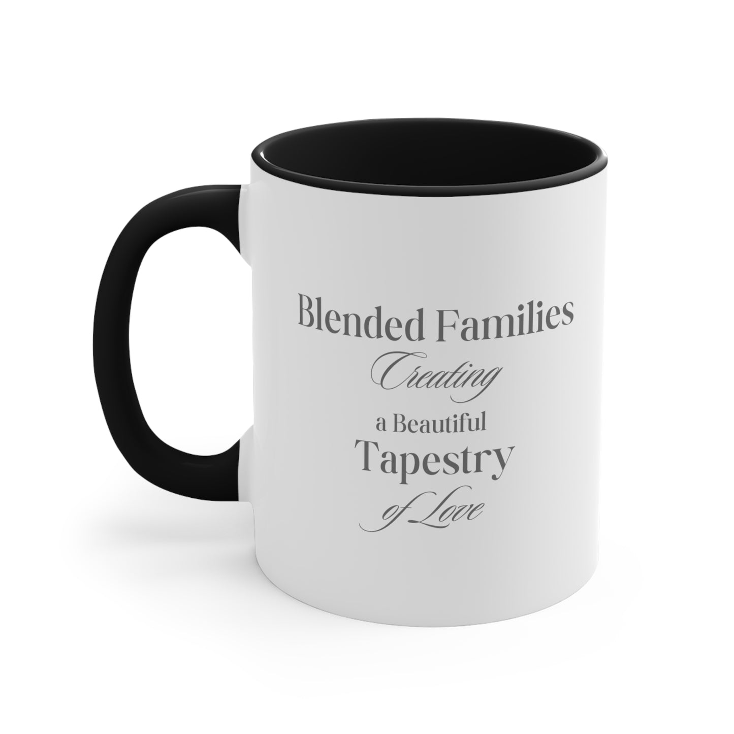 Accent Coffee Mug - Blended Families: Creating a Beautiful Tapestry of Love