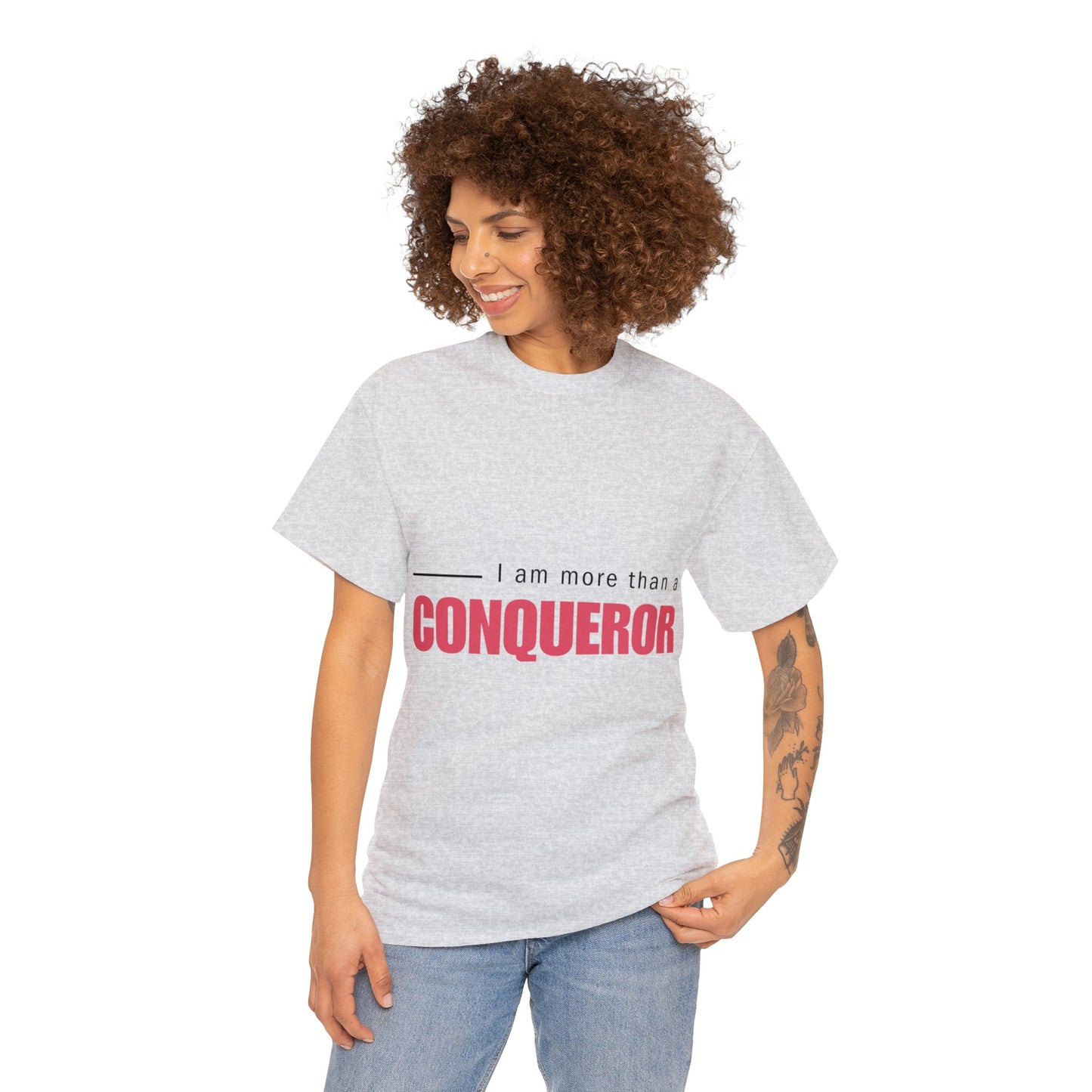 Unisex Heavy Cotton Tee - I am more than a conqueror