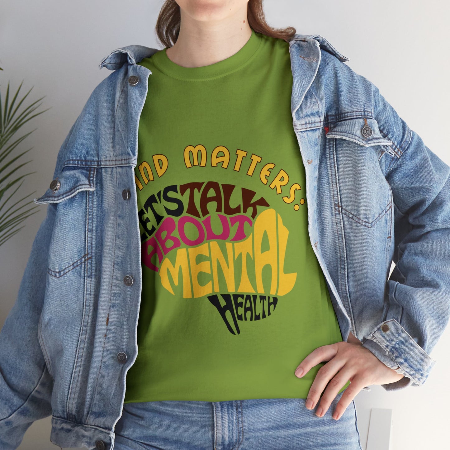 Unisex Heavy Cotton Tee - Mind Matters: Let's Talk About Mental Health